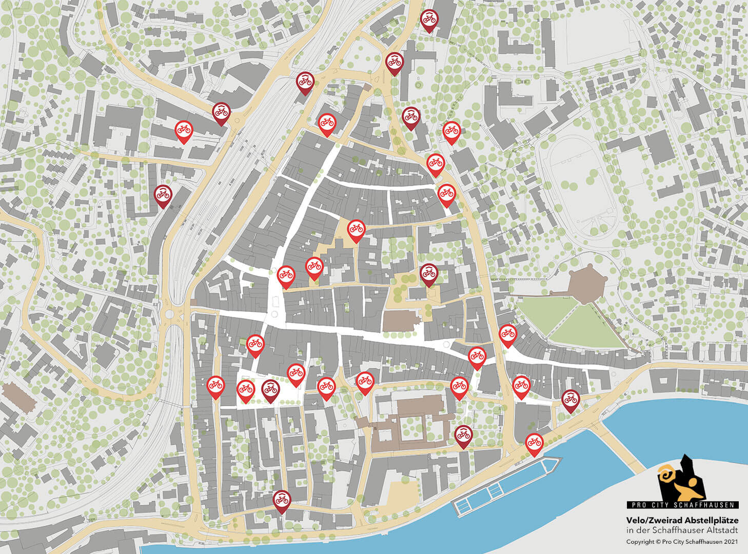 map-velo-zweirad-abstellplaetze-pro-city-schaffhausen-copyright