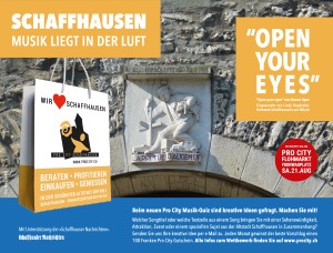 August Inseratekampagne 2021 SHN Pro City Schaffhausen